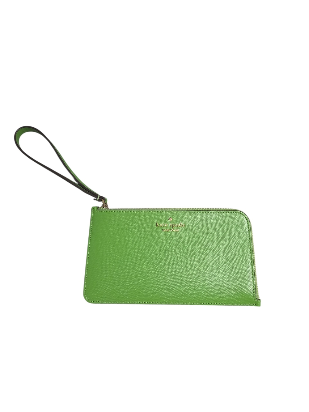 kate spade Lime Green Saffiano Wristlet Clutch